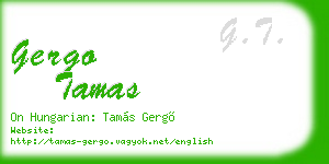 gergo tamas business card