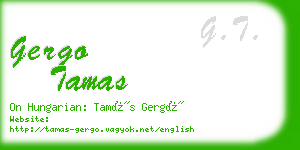 gergo tamas business card